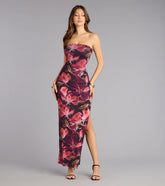 Sultry Floral Mesh Maxi Dress