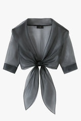"Agnes" Organza 3/4 Sleeve Shawl Wrap