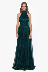 "Stella" Long Crinkle Halter Wrap Skirt Dress