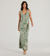 Fabulous Destination Tropical Cowl Neck Maxi Dress
