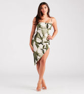 Vibrant Getaway Abstract Midi Dress