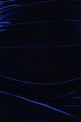 "Leona" Short Velvet Drape Back Dress