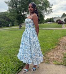 Clarabelle Sweetheart A-Line Midi Formal Dress