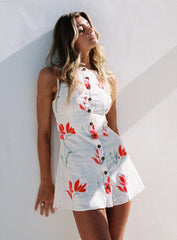 Dollie Linen Mini Dress Floral