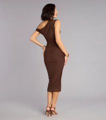 Twist the Plot Bodycon Midi Dress