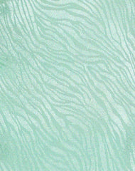 Nosita Midi Dress in Satin Zebra Mint Green
