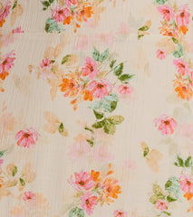 Soiree Hour Lace-Up Ruffled Floral Midi Dress