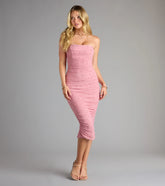 Dripping in Pearls Mesh Midi Dress