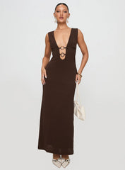 Steward Maxi Dress Chocolate Petite