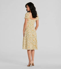 When Life Gives You Lemons Sweetheart A-Line Midi Dress