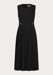 Presley Pleated Pencil Dress - Black