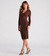 Morning Brew Henley Midi Dress