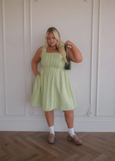 Waldorf Tweed Boucle Dress - Green