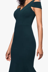 "Paulina" Cutout One Shoulder Floor Length Gown