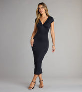 Soft Curves Ahead Cap Sleeve Maxi Dress