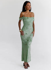 Green Gables Burnout Maxi Dress Sage