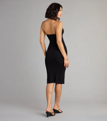 Hot Take Ribbed Halter Midi Dress