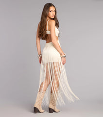 Desert Daydream Fringe Maxi Dress