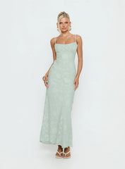 Avienna Maxi Dress Sage Burnout