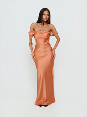 Azura Off The Shoulder Maxi Dress Orange