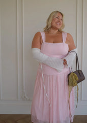 Jackie Peplum Belted Dress - Pink