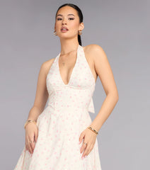 Brunch Bloom Floral Butterfly Midi Dress