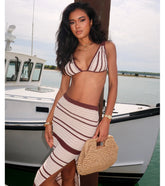 Summer Crush Striped Crochet Midi Skirt