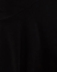 Adina Asymmetric Hem Midi Dress in Slinky Black