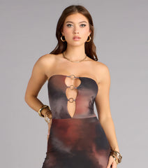 Late Arrival Abstract Maxi Dress
