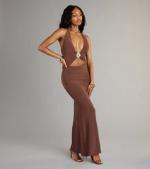 Golden Hour Goddess Cutout Maxi Dress