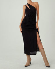 Arista Midi Dress in Black