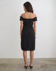 Watimu Midi Dress in Chiffon Black