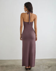 Rohesia Maxi Dress in Deep Taupe