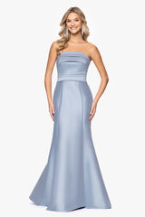 "Emery" Strapless Mikado Floor Length Dress