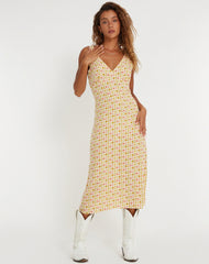 Lisheva Midi Dress in Daisy Chain Cream