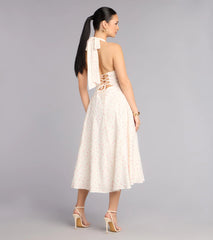 Brunch Bloom Floral Butterfly Midi Dress