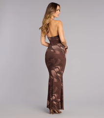 High Impact Floral Mesh Maxi Dress
