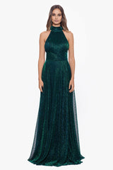 "Stella" Long Crinkle Halter Wrap Skirt Dress