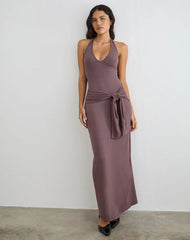 Rohesia Maxi Dress in Deep Taupe
