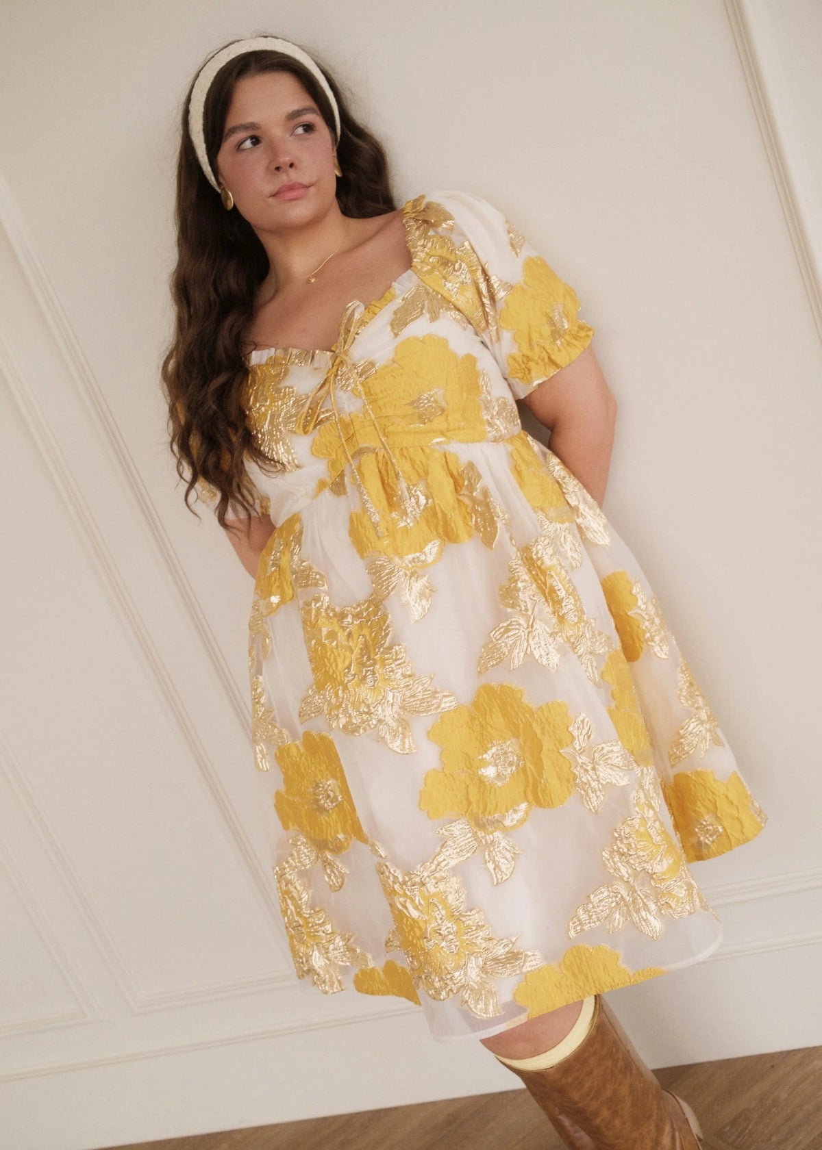 Beaumont Cream Gold Dress