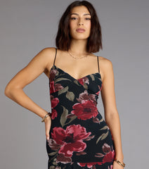 Blush Hour Floral Ruffle Maxi Dress