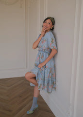 Siena Blue Floral Dress