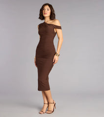 Twist the Plot Bodycon Midi Dress