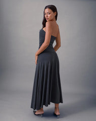 Darmi Maxi Dress in Cupro Granite
