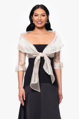"Agnes" Organza 3/4 Sleeve Shawl Wrap