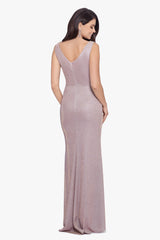 "Serene" Long Galaxy Glitter Dress
