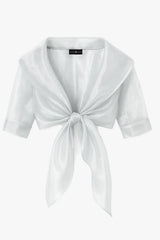 "Agnes" Organza 3/4 Sleeve Shawl Wrap