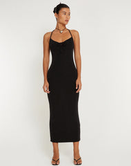 Clovia Maxi Dress in Black