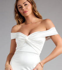 Kayley Off-The-Shoulder Midi Formal Dress