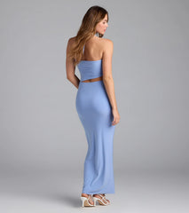 Sultry Mode Halter Cutout Maxi Dress